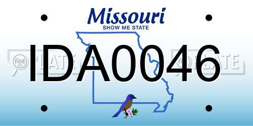 IDA0046 Missouri License Plate