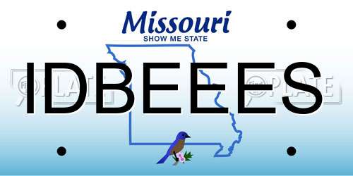 IDBEEES Missouri License Plate