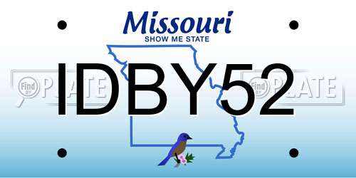 IDBY52 Missouri License Plate