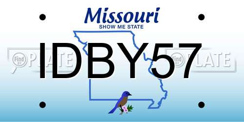 IDBY57 Missouri License Plate