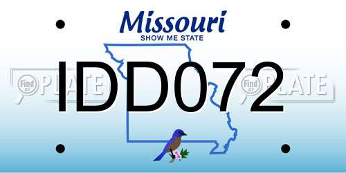 IDD072 Missouri License Plate