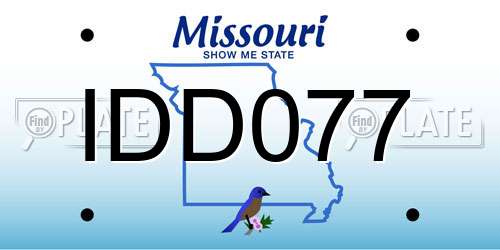 IDD077 Missouri License Plate