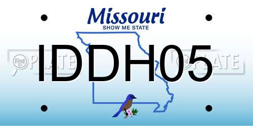 IDDH05 Missouri License Plate
