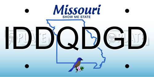 IDDQDGD Missouri License Plate