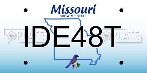 IDE48T Missouri License Plate