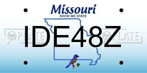 IDE48Z Missouri License Plate