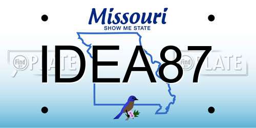 IDEA87 Missouri License Plate