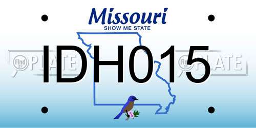 IDH015 Missouri License Plate