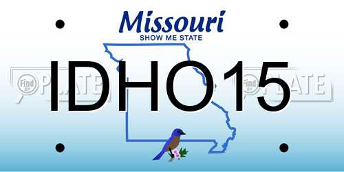 IDHO15 Missouri License Plate