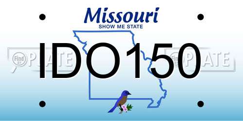 IDO150 Missouri License Plate