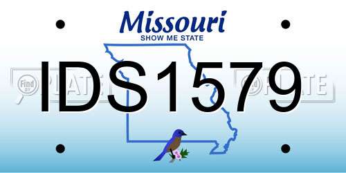 IDS1579 Missouri License Plate