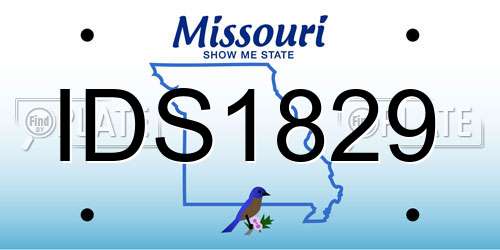 IDS1829 Missouri License Plate