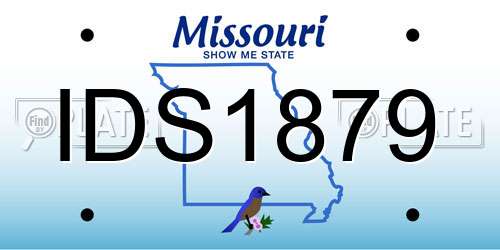 IDS1879 Missouri License Plate