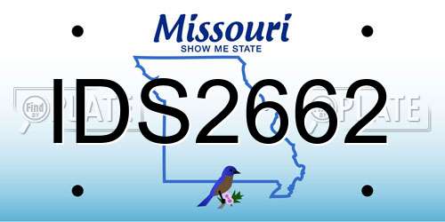 IDS2662 Missouri License Plate