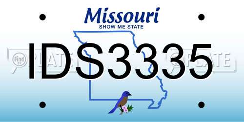 IDS3335 Missouri License Plate