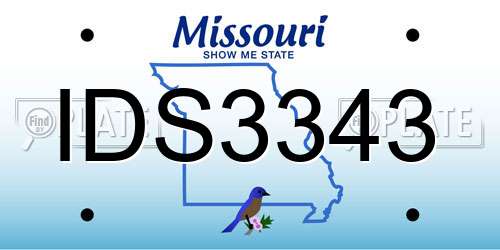 IDS3343 Missouri License Plate