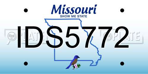 IDS5772 Missouri License Plate