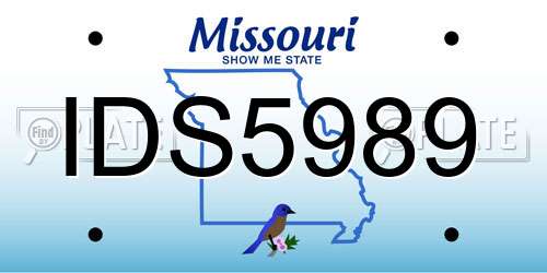 IDS5989 Missouri License Plate