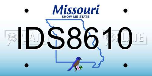IDS8610 Missouri License Plate