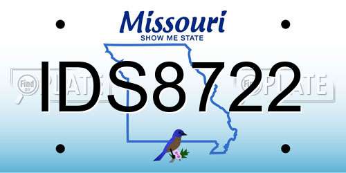 IDS8722 Missouri License Plate