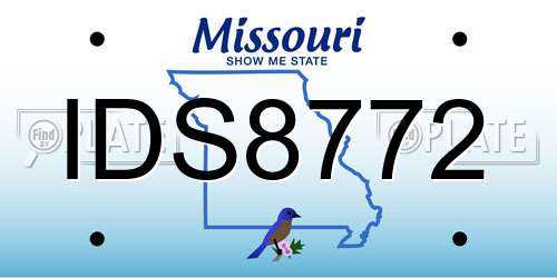 IDS8772 Missouri License Plate