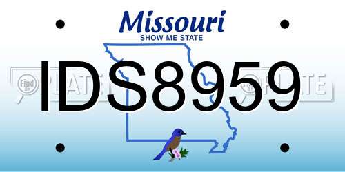 IDS8959 Missouri License Plate