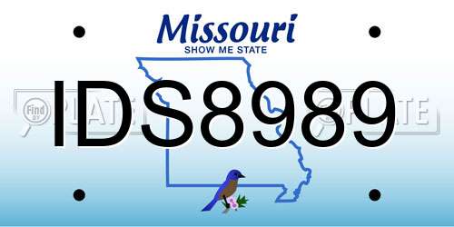 IDS8989 Missouri License Plate