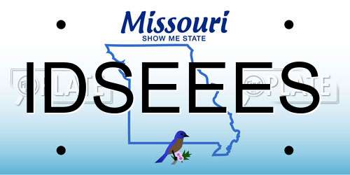 IDSEEES Missouri License Plate