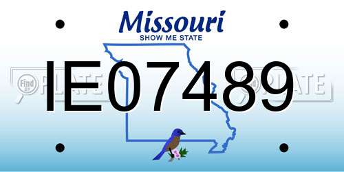 IE07489 Missouri License Plate
