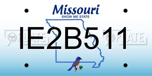 IE2B511 Missouri License Plate