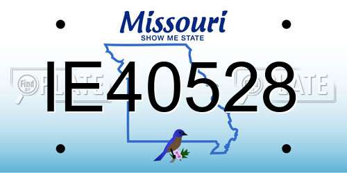 IE40528 Missouri License Plate