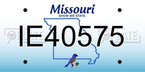 IE40575 Missouri License Plate