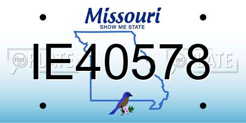 IE40578 Missouri License Plate