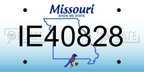 IE40828 Missouri License Plate