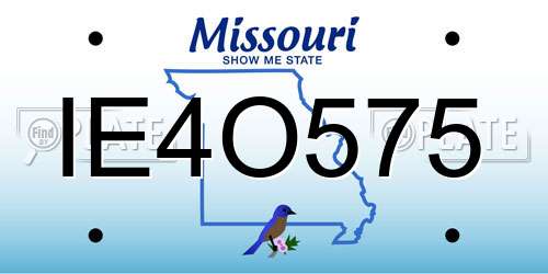IE4O575 Missouri License Plate