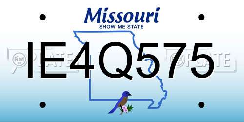 IE4Q575 Missouri License Plate