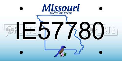 IE57780 Missouri License Plate