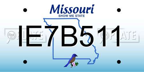 IE7B511 Missouri License Plate