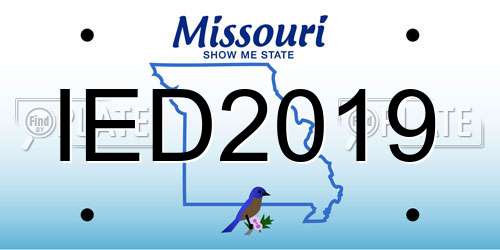 IED2019 Missouri License Plate