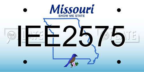 IEE2575 Missouri License Plate