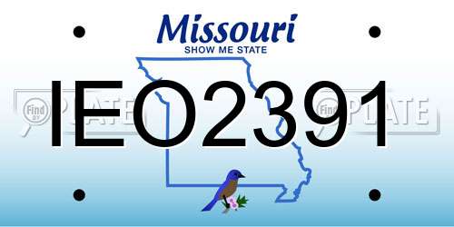 IEO2391 Missouri License Plate