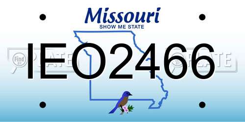 IEO2466 Missouri License Plate
