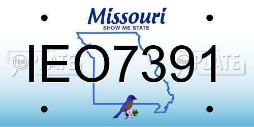IEO7391 Missouri License Plate