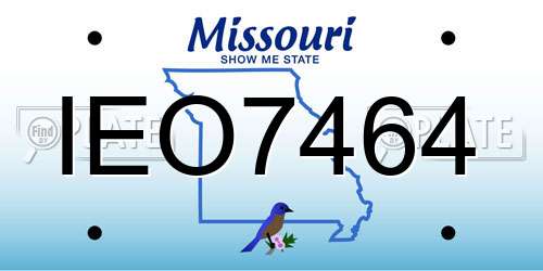 IEO7464 Missouri License Plate