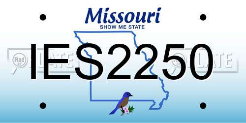 IES2250 Missouri License Plate