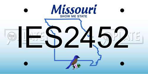 IES2452 Missouri License Plate