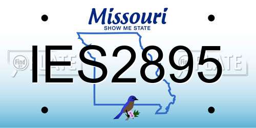 IES2895 Missouri License Plate