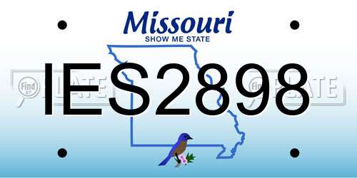 IES2898 Missouri License Plate
