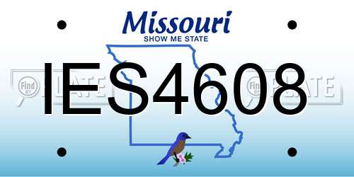 IES4608 Missouri License Plate