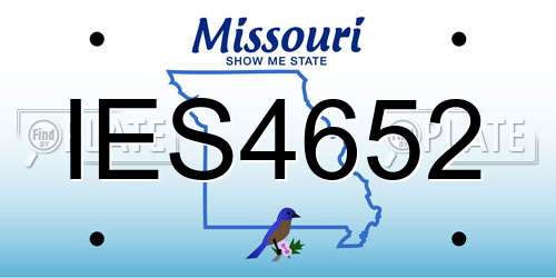 IES4652 Missouri License Plate